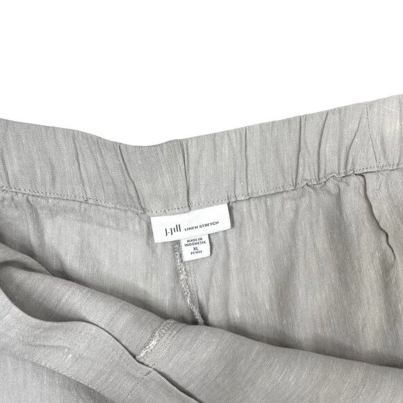 J. Jill Linen-Stretch Button-Hem Ankle Pants Sz XLP Petite gray - Picture 7 of 8